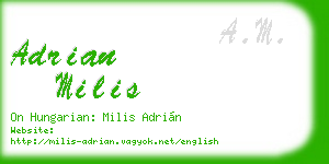 adrian milis business card